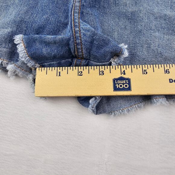 Vintage Bongo Jeans Shorts 11 Juniors Cut Off Short Shorts Frayed Raw Hem Y2K - Picture 8 of 10